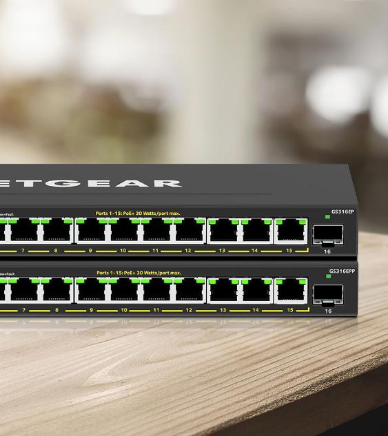 300 Series 16-Port PoE+ Gigabit Switch (231W) - GS316EPP | NETGEAR